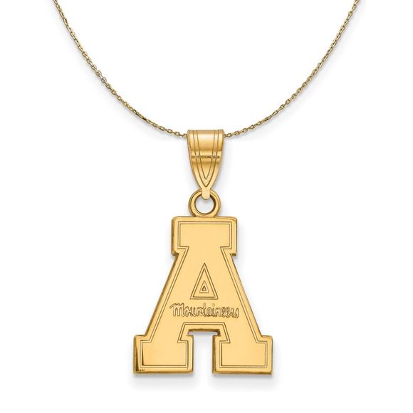 14k Yellow Gold Appalachian State Md 'A' Logo Necklace - 22 Inch